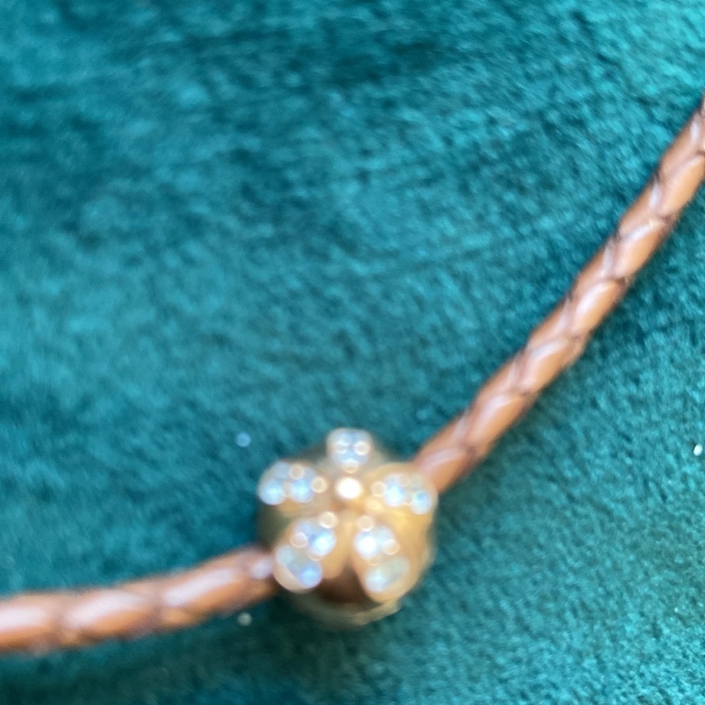 NWT 626 PANDORA  on the  Brown leather  Bracelet &  7 prices  of charm - Picture 12 of 16